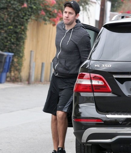 John Krasinski got caught on camera with his sexy beast.